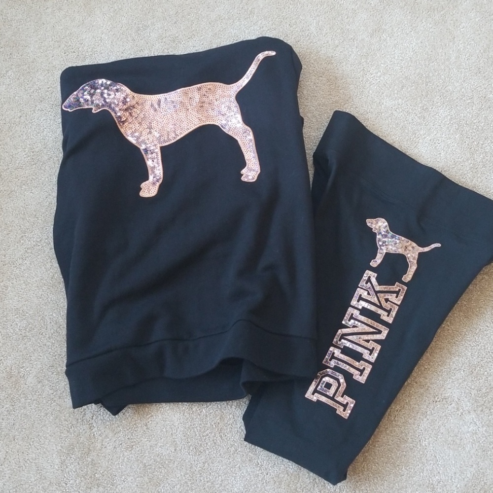 RARE!!! VS pink Rose Gold Bling outfit